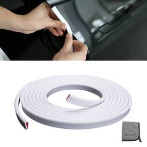 lot 10754 image: Winunite 32.8ft (10m) Car Door Edge Guards White - Self-Adhesive PVC, U-Shaped, Fits Most Vehicles, Fade-Resistant, Scratch- and Chip-Resistant - Reduces Dings in Parking Lots