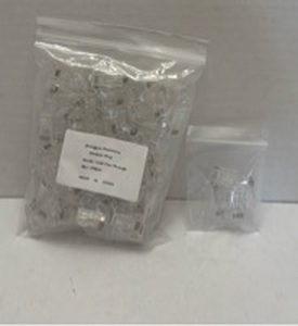 lot 10758 image: Zhongyun Electronics Ethernet RJ45 Connectors- Pack of 100,RJ45 Connectors Cat5e Cat 6 Ends Cat5e Cat6 Connector  RJ45 Modular PlugsEthernet PlugsNetwork Connector,8P8C,UTP (Cat6 Pass Through)