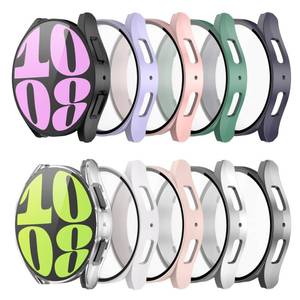 lot 107587 image: WEHAMU 10 Pack for Samsung Galaxy Watch 6 40mm44mm Screen Protector Case Hard PC Protective Face Cover Bumper Case Tempered Glass Film Scratch Resistant Protective Case for Galaxy Watch 6 44mm