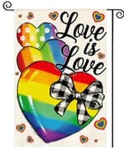 lot 107607 image: AVOIN colorlife Rainbow Love Garden Flag