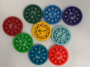 lot 107638 image: 8 Colorful Math Clocks Educational Learning Toy Set