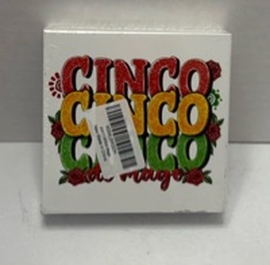 lot 107640 image: Cinco de Mayo Decorative Box with Colorful Text Design