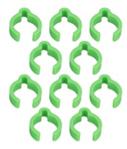 lot 107642 image: Dust Hose Clips 10-Pack Green 4.5cm