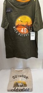 lot 107645 image: 2-Piece T-Shirt Lot Wild Nature 48 Outdoor Adventure Graphic Tees kids 1012