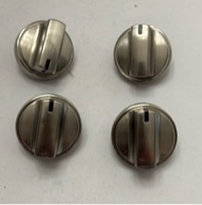 lot 107646 image: Appliance Control Knobs Silver-Tone Set of 4