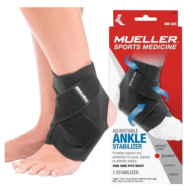 lot 6855 image: Mueller Sports Medicine Adjustable Ankle Brace Stabilizer One Size Black