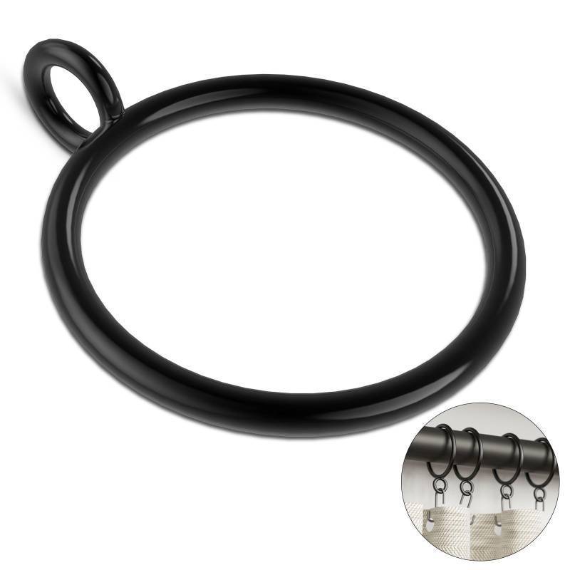 lot 8201 image: GASRONS 50 Pack Metal Curtain Rings with Eyelets, 1.5 inch Inner Diameter Drapery Rings Apply for Curtain Rods (Fits Up to 1 14-Inch Rod)