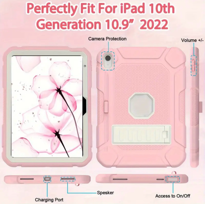 lot 7088 image: BMOUO iPad 10.9 Heavy Duty Pink Case