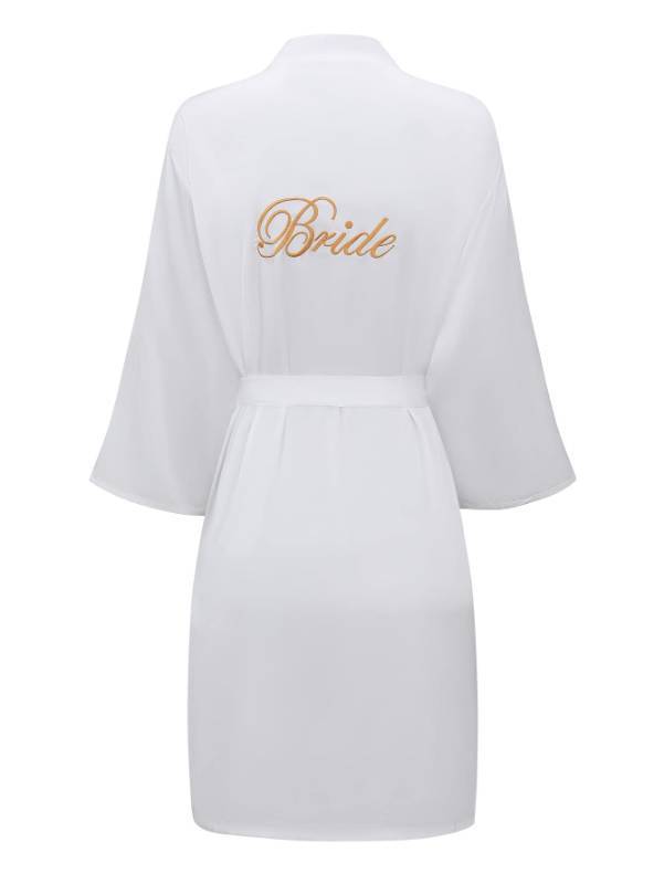 lot 848 image: Bridal Robes for Plus Size Bride, Kimono Robe for Wedding Day, Bride Tribe Robes (Plus Size XXL)