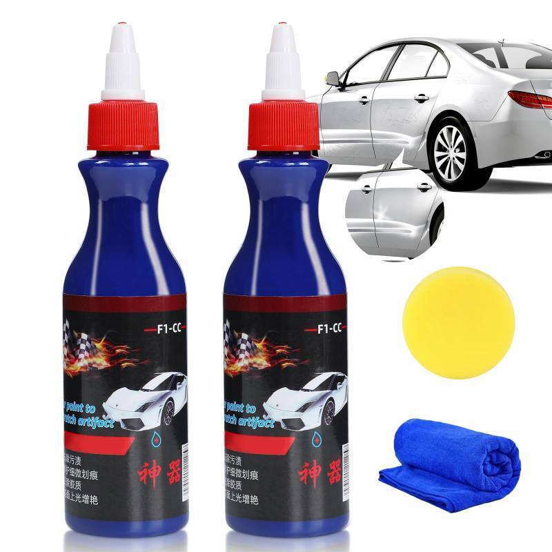 lot 7991 image: 2 PCS Warmwind Ultimate Paint Restorer, Car Paint to Scratch Artifact, Ultimate CarScratch Remover, F1-cc Scratch Repair Wax for CarPaint Scratch Repair Agent with Wipe and Sponge