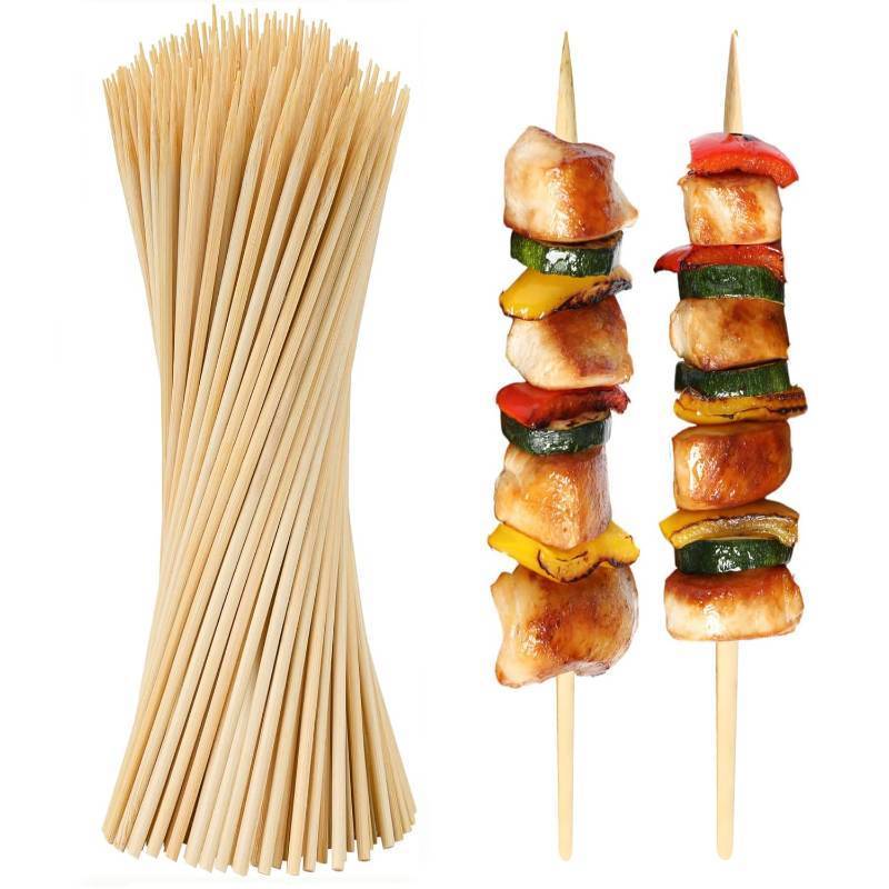 lot 8001 image: BETESINE 6.3mm Thick Bamboo Marshmallow Roasting Sticks, 30 Inch Extra Long Wooden Smores Sticks for Fire Pit, BBQ, Camping, Sausage, Marshmallow Skewers - 100 PCS (Bamboo - 6 inch)