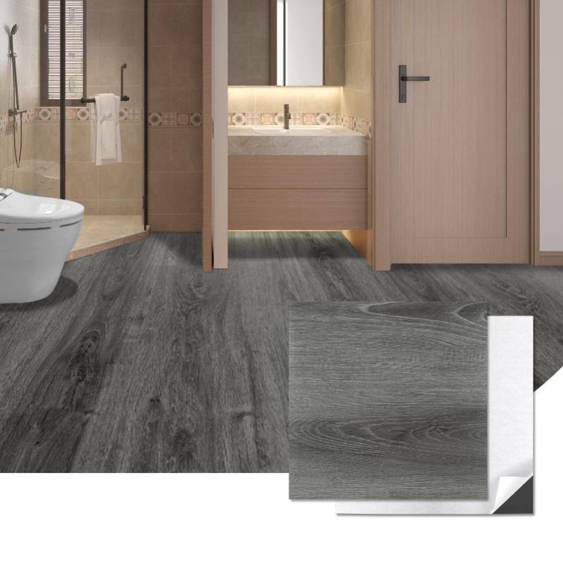 lot 8209 image: Art3d 30-Pack Peel and Stick Flooring Wood Planks, 12 x 12 in, Grey Oak - Retail $40