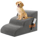 Romrol Dog Stairs Ramp for Small Dogs, 33D Pet Stairs Steps with Durable Non-Slip Waterproof Fabric Cover, Dog Slope Stairs to Bed for Small Dogs and Cats or Pets Joints, 3-Steps