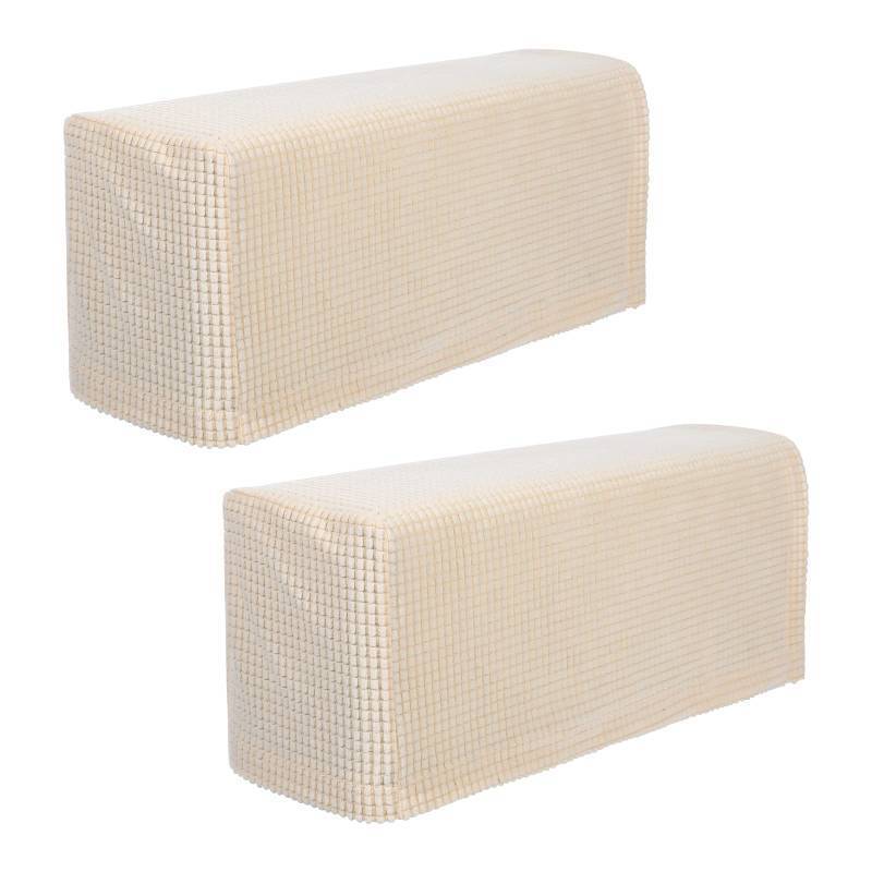 lot 8525 image: BESPORTBLE Chair Arm Protectors Sofa Armrest Cover Stretch Armchair Slipcover Protector Elastic Home Office Recliner Couch Loveseat Cloth 2pcs (Rice White)