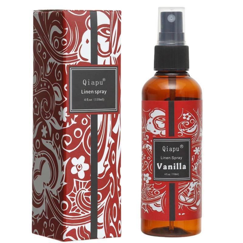 lot 8283 image: Natural Linen Room Spray Pillow Spray for Bedding Pillows Sheets Curtains Mist and Fabric Aromatherapy Spray (Vanilla-4 oz)
