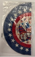 lot 8389 image: Patriotic Gnome Design Circle placemats 4 x 8 inch