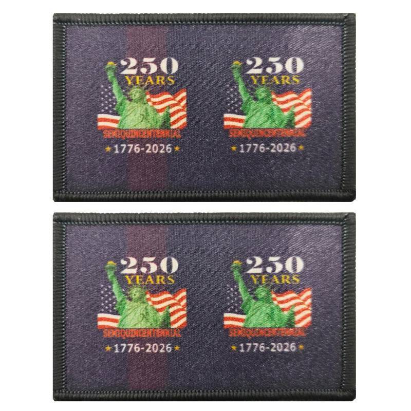 lot 8707 image: stidsds 2 Pack 250 Years of Blessings America Flag Patch Blessings USA 250 Flags Embroidered Patches, Statue of Liberty Design, USA 250th Anniversary Patriotic Design Flags Military Tactical Patch