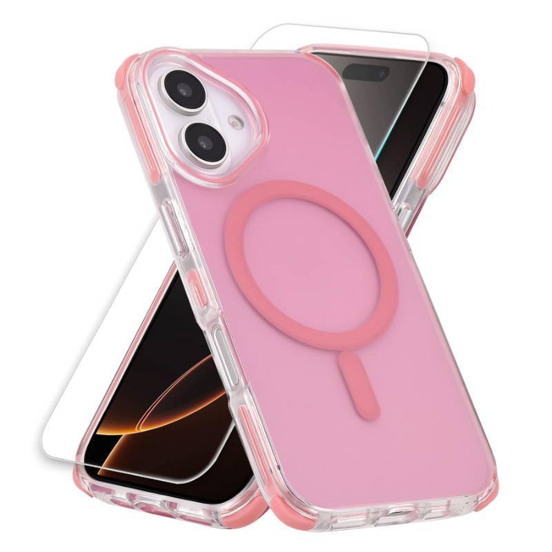 lot 8743 image: Yetagso Magnetic for iPhone 16 Pro Case, Compatible with MagSafe, Soft Frame Matte Back Anti-Fingerprint Shockproof Military-Grade Drop Protection Protective Phone Case, Green