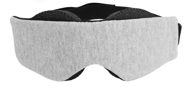 lot 8935 image: Contoured, Adjustable 3D Breathable Eye Cover Blocking Light with Compact Carrying Pouch for Home Travel Use