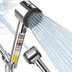Cobbe Ion Drops Filtered Shower Head with Handheld, High Pressure 4+1 Spray Mode Showerhead with Filters, Built-in Power Wash for Hard Water - Remove Chlorine - Reduces Dry Itchy Skin, Chrome - Retail: $146