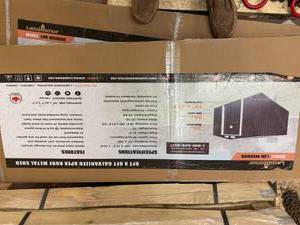 lot 10049 image: Unused Land Honor 6ft x 8ft Galvanized Apex Roof Metal Shed (LHR-MS0608)