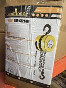 lot 10056 image: Unused Land Honor 2-Ton Lift Hand Chain Hoist (LHR-SL2T3M)