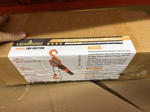 lot 10061 image: Unused Land Honor 2-Ton Lift Hand Chain Lever Hoist (LHR-SB2T3M)
