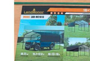 lot 10073 image: Unused Land Honor 20x11ft Metal Carport (LHR-MC1119)