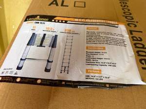 lot 10092 image: Unused Land Honor 12.5ft Telescoping Aluminum Ladder (LHR-TL13)
