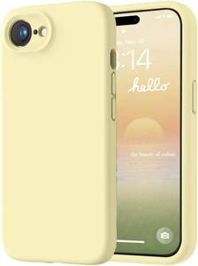 lot 2199 image: LOVE 3000 Designed for iPhone 16e17e Case, Premium Silicone with Soft Anti-Scratch Microfiber Lining Shockproof Protective Phone Case for Men Women Girls 6.1, Creamy Yellow - Retail $13