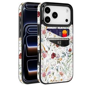 lot 2209 image: Obbii Compatible with iPhone 17 Pro Max Case with Card Holder Soft Wallet Leather,Shockproof Case for iPhone 17 Pro Max 6.9 inch Women Girls (Vintage Flower, iPhone 17 Pro Max 6.9 inch) - Retail $117