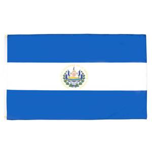 lot 2215 image: AZ FLAG El Salvador Flag 2x3 ft 100D Polyester 2 Grommets - Retail $9