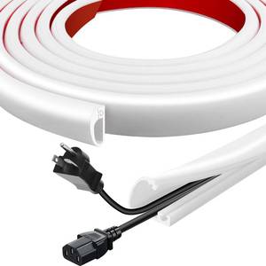 lot 2225 image: Silicone Cord Hider for Wall,236 Self-Adhesive Wire Hider for Cords,Side Open Cable Raceway Kit for Mounted TV,Flexible Cord Cover Cable Concealer Channel for Home & Office��Cavity 0.63 W x 0.31 H - Retail $30