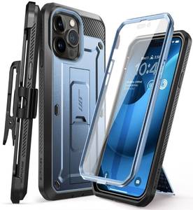 lot 2227 image: SUPCASE for iPhone 14 Pro Max Case (6.7 inch) with Screen Protector, Blue - Retail $27