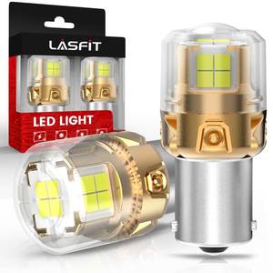 lot 2230 image: LASFIT L2 1156 LED Bulb Reverse Backup Light Daytime Running BA15S 7506 - Retail $19