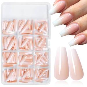 lot 2258 image: Lifextol 240pc Ombre Coffin Press on Nail Fake Nails Press ons Glue Nails - Retail $9