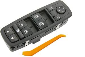 lot 2259 image: ZAPOSTS 39 Metal Pins Check Required.Power Window Switch fits for 2012-2015 Dodge Grand Caravan,Chrysler Town &Country.13-15 Ram 1500 2500 3500 Driver Side Control switches OE68110866AB(Green Led) - Retail $25
