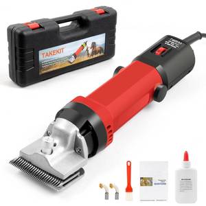 lot 2266 image: TAKEKIT Horse Clippers, 600W Professional Heavy Duty Horse Body Clippers, 6-Speeds Large Livestock Clippers for Body Clipping Horse Equine Cattle and Thick Coat Animals - Retail $70