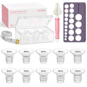 lot 2275 image: Nuliie Silicone Flange Inserts 1214161820mm 10PCS for 24mm Breast Pump - Retail $13