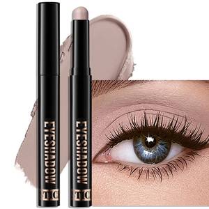 lot 2324 image: Wugbc Eyeshadow Stick Light Taupe, Matte Cream Eye Shadow Stick Waterproof Nude Neutral Eyeliner Brightener Pencil Crayon Long-Lasting Eye Highlighter Makeup for Older Women Easy to Use High Pigmented - Retail $7