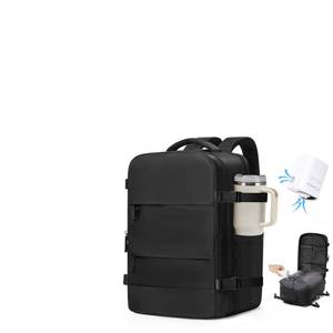 lot 2336 image: VGCUB Vacuum Backpack Travel with Pump Compression Carry On Bag,Space Saver,Mochila de Viaje Compresi�n al Vac�o Airline Approved Personal Item Vacuum System 18x14x8,Airport Vacpack Daypack Men Women - Retail $43