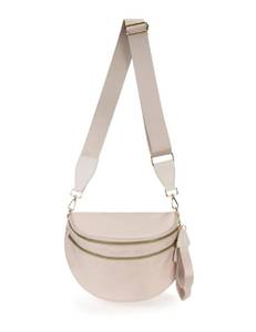 lot 2343 image: FEIBOON Spacious Nylon Crossbody Bag Bum Bag Handbags Wallets Purses Trendy Shoulder Bag for Women (beige) - Retail $22