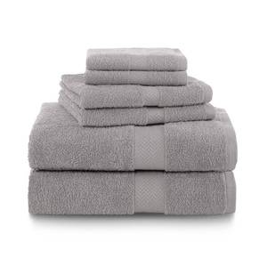 lot 2363 image: Martex 6-Piece 100% Ringspun Cotton Towel Set, Silver - Retail $1,732