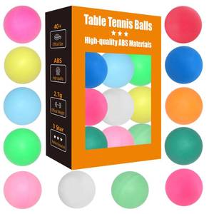 lot 2366 image: 3 Star Ping Pong Balls for training Durable ABS Mat,12 Colors with 1 Glow - Retail $7