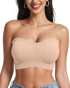 lot 2367 image: OEAK Womens Push Up Strapless Bras Wireless Plus Size Seamless Bra NDE M - Retail $23