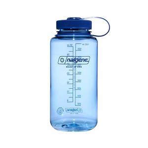 lot 2382 image: Nalgene 32 oz Wide Mouth Water Bottle, Baby Blue - Retail $16