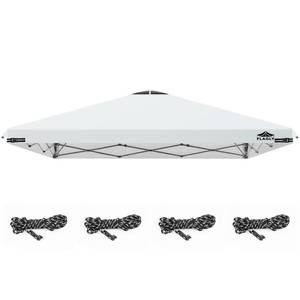 lot 2394 image: 10x10ft Replacement Canopy Top with Air Vent, Waterproof & UV Protection Canopy Tent Top Cover for Straight Leg Canopy Frame - for Outdoor, Patio, Event, Trade Show (White, 10x10ft) - Retail $44