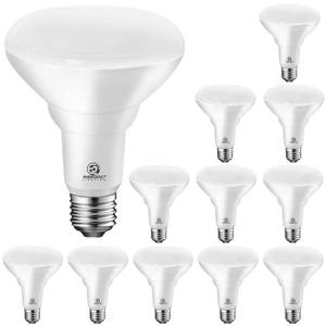 lot 2395 image: Energetic LED Recessed Light Bulbs BR30, 105W Equivalent, 1500LM, Dimmable, Soft White 2700K, Indoor Flood Lights for Recessed Cans, UL Listed, 12 Pack - Retail $35
