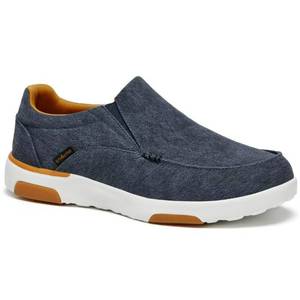 lot 2397 image: PRE OWNED OrthoComfoot Mens Orthopedic Shoes for Plantar Fasciitis, Comfortable Heel and Foot Pain Relief Sneakers, Flat Feet Orthotic Loafers with Arch Support Denim Size 8 - Retail $70