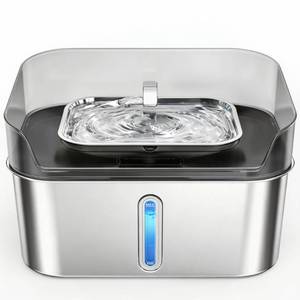 lot 2399 image: No Spill Dog Water Fountain Stainless Steel, Large 8L2.1Gal Ultra Quiet - Retail $59